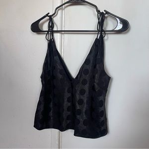 Victoria’s Secret Silky Tie Strap Crop Top - size large